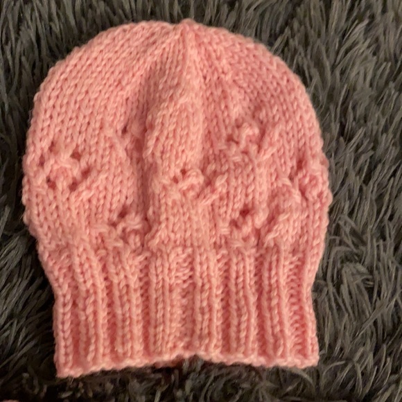 Wool baby sweater/hat set -light pink - Picture 3 of 7